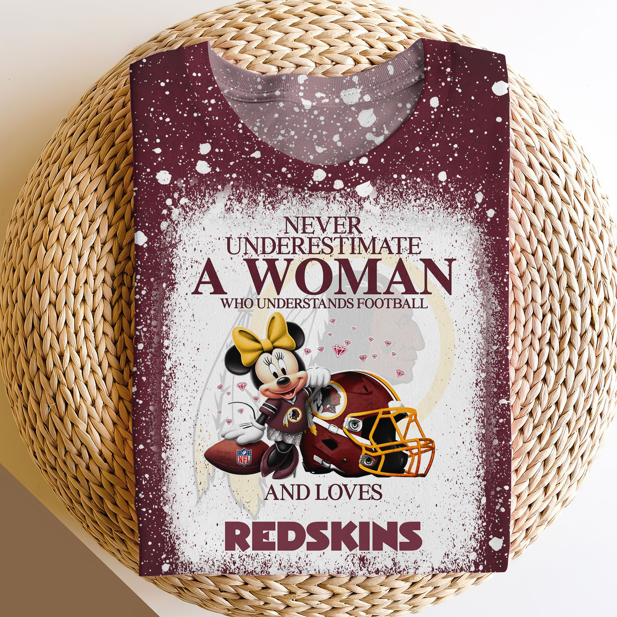 Washington Redskins Sweater,Hoodie, T-shirt, Football Team And Minnie 3D Shirt, Football Fan Gifts ETRG-60535